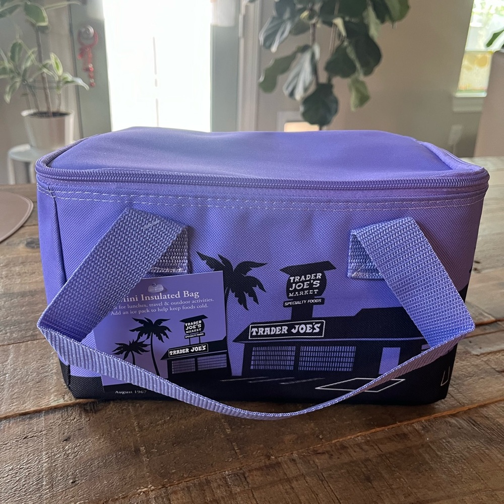Purple Trader Joe's Insulated Bag small